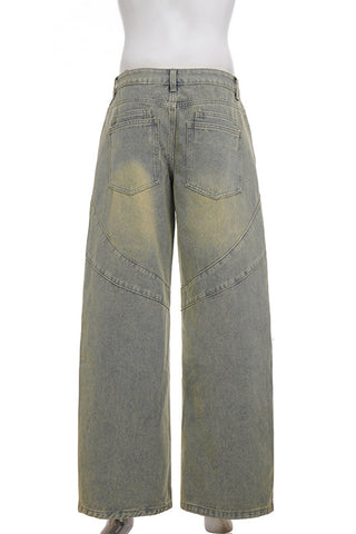 Wide-Leg Denim Pants