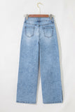 Split-Hem Straight Jeans