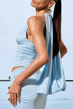 Gold Accent Halter Tank Top