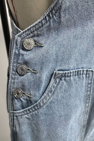 Casual Wide-Leg Denim Jumpsuit