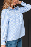 Striped Button-Down Blouse