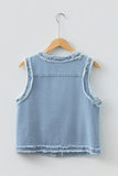 Frayed Edge Denim Vest