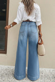 Classic Wide-Leg Denim Trousers
