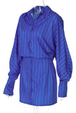 Striped Button-Down Casual Dress