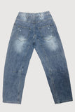 Distressed Straight-Leg Jeans