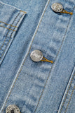 Oversized Button-Front Denim Jacket