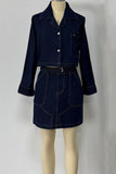 Chic Denim Skirt Set