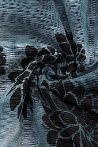 Floral Tie-Neck Casual Dress