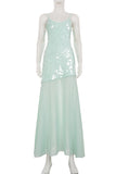 Sequined Overlay Evening Dress