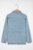 Casual Zip-Up Denim Jacket
