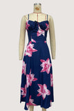 Floral A-Line Spaghetti Strap Dress