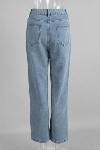 Classic Straight-Leg Denim Jeans