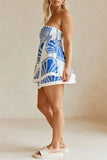 Shell Print Strapless Mini Dress