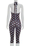 Polka Dot Halter Jumpsuit