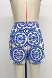 Patterned Wrap Skort