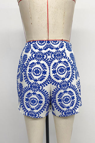 Patterned Wrap Skort