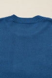 Letter Detail Crewneck Sweater