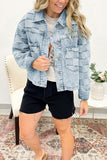 Casual Checker Denim Jacket