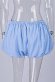 Striped Elastic Waist Casual Shorts