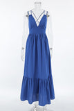 V-Neck Long Casual Dress