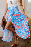High-Slit Floral Maxi Skirt