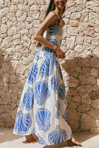 Shell-Print Casual Sundress