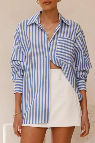 Striped Button-Up Shirt