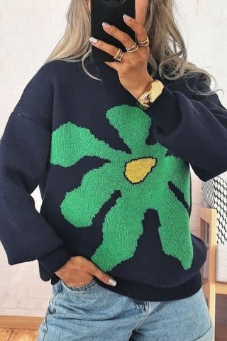 Bold Floral Statement Sweater