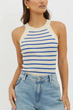 Striped Halter Tank Top