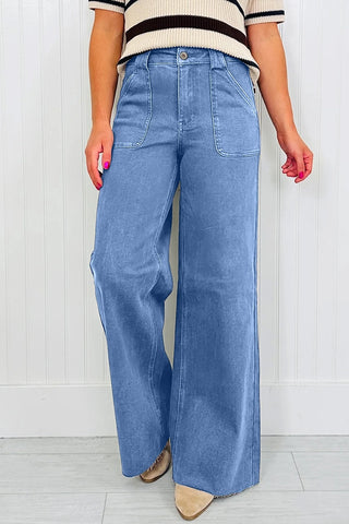 Retro Patch Pocket Loose Jeans