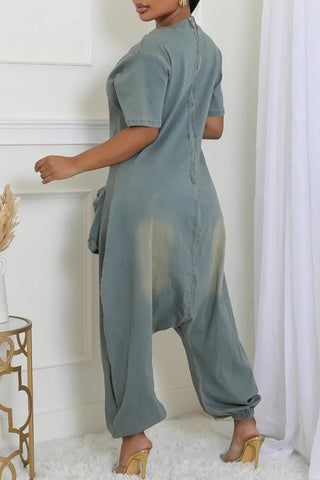 Relaxed V-Neck Jumpsuit