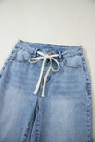 Split-Hem Straight Jeans