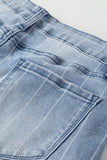Button-Front Wide-Leg Jeans
