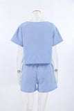Gingham Button-Front Short Set