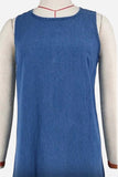 Button-Back Denim Dress