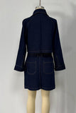 Chic Denim Skirt Set