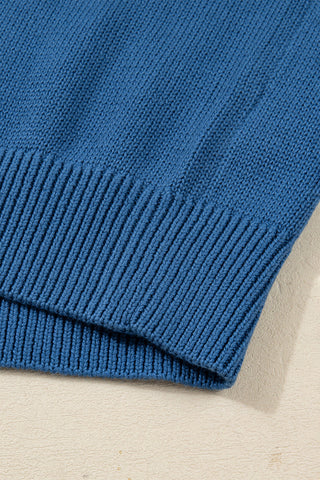 Letter Detail Crewneck Sweater
