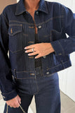 Button-Up Denim Jacket with Pockets