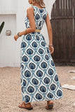 Sleeveless Printed Maxi Dress