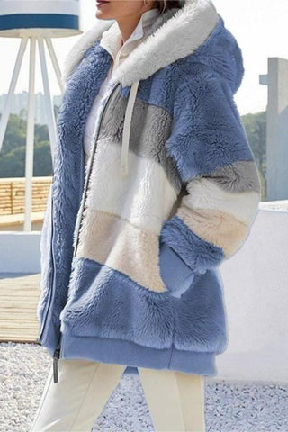Cozy Hooded Faux Fur Jacket