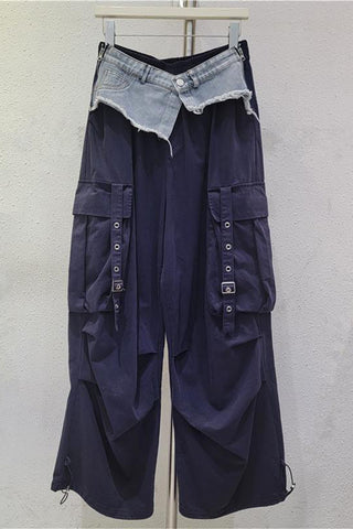 Dual-Tone Utility Cargo Pants