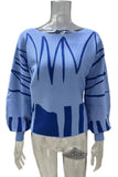 Abstract Patterned Oversized Sweater