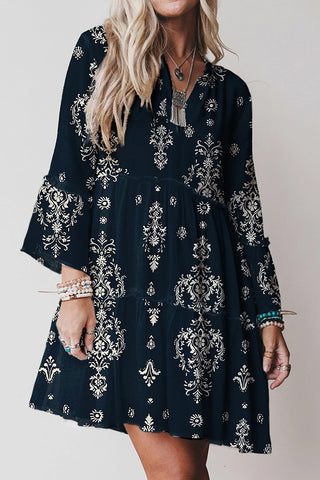 Boho Floral Mini Dress