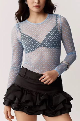 Sheer Long-Sleeve T-Shirt