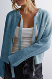 Open-Front Knit Cardigan