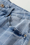 Button-Front Wide-Leg Jeans