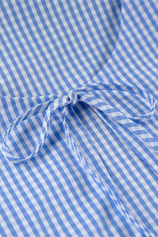 Gingham Button-Front Short Set