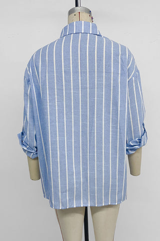 Striped Button-Front Shirt