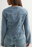 Button-Front Denim Jacket