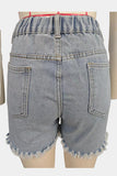 Embellished Fringe Denim Shorts